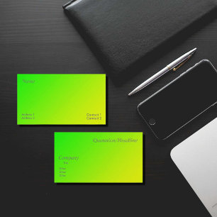  yellow green  gradient business card