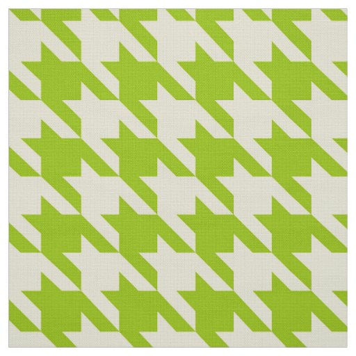 Yellow & Green Houndstooth Seamless Pattern Fabric