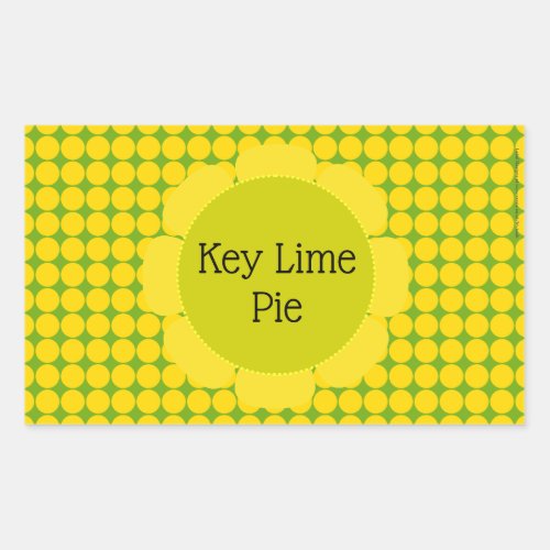 Yellow green key lime Pie lemon cake label