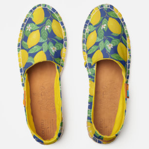 Yellow & Green Lemon Pattern Espadrilles