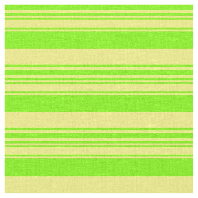 Yellow & Green Lines Pattern Fabric (Close Up)