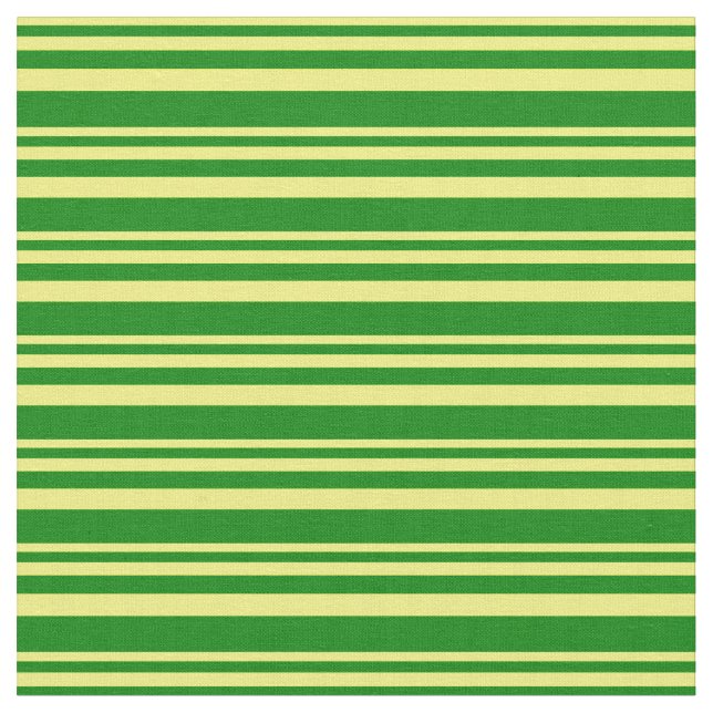 Yellow & Green Lines/Stripes Pattern Fabric (Close Up)