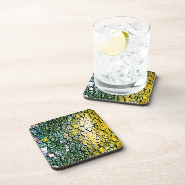 Yellow Green Nature Beverage Coaster (Right Side)