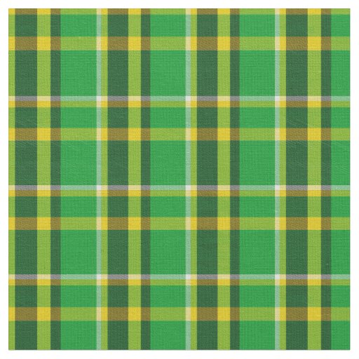 Yellow Green Plaid Pattern Check Print Tartan Fabric 