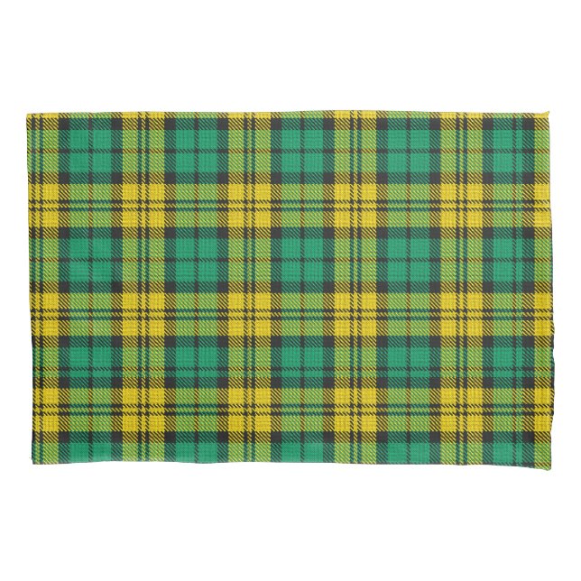 Yellow Green Plaid Tartan Pattern Design  Pillow Case (Front)