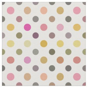 yellow, green, purple and pink polka dot fabric