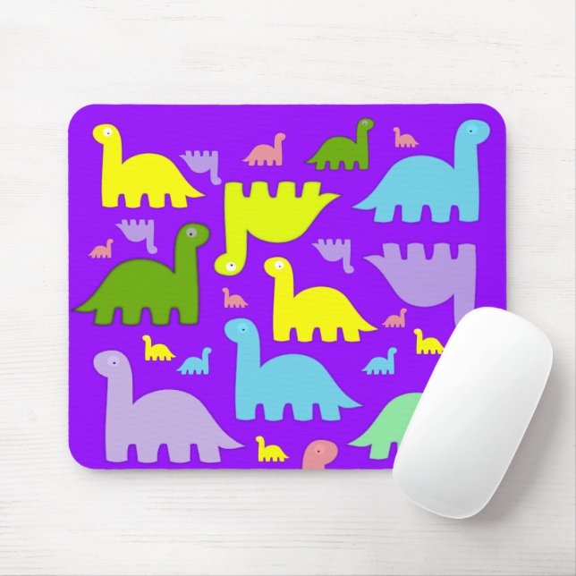 Yellow Green Purple Mouse Pad! Mouse Pad (With Mouse)