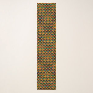 Yellow, Green, Red, Black African Kente Cloth Scarf