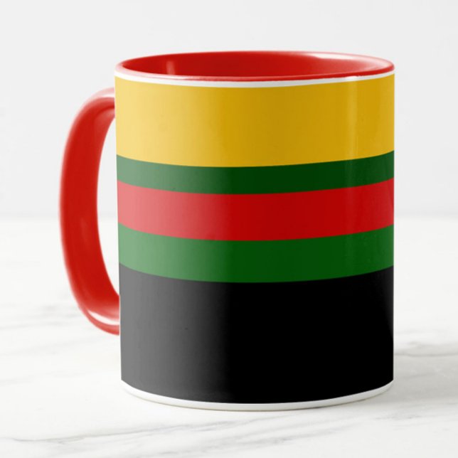 Yellow Green Red Black Color Block Design  Mug (Creator Uploaded)