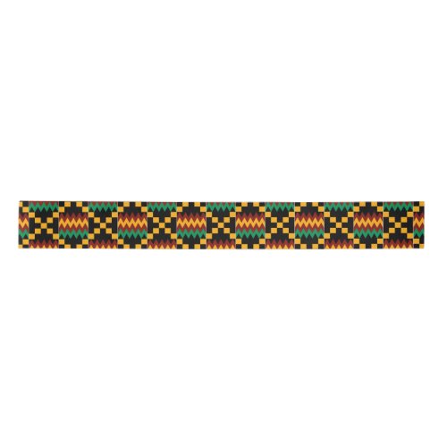 Yellow Green Red Black Kente Satin Ribbon