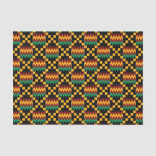 Yellow, Green, Red, Black Kwanzaa Kente Cloth Tissue Paper