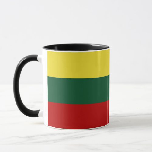 Yellow Green Red Lithuanian Flag  Mug