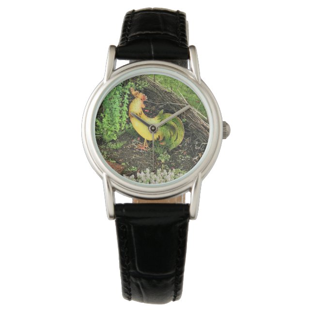 Yellow & Green Rooster Watch (Front)