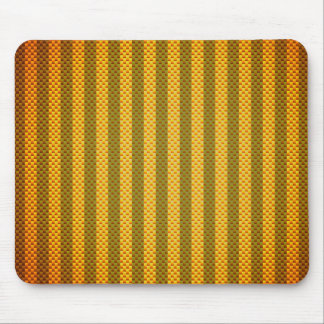 Yellow green rust striped carbon fiber patterned mouse pad