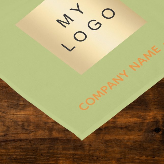 Yellow green salon business logo short table runner (Creator Uploaded)