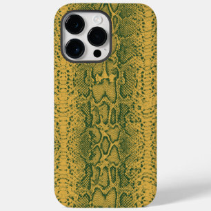 Yellow Green Snake Skin Animal Print Case-Mate iPhone 14 Pro Max Case
