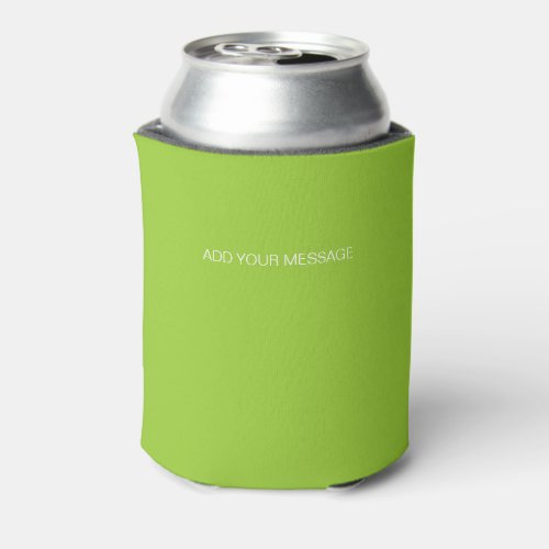 Yellow Green Solid Color Can Cooler