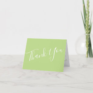 Yellow & Green Spring Rose Vintage Wedding Thank You Card