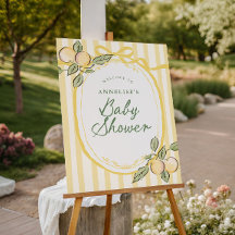 Yellow & Green Summer Summer Citrus Welcome Sign