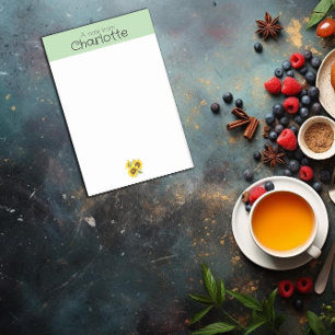 Yellow green sunflower name Post-It Notes