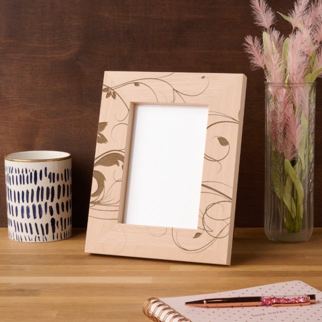 Yellow  Green Vine Engraved Frames (Left)