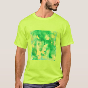 Yellow Green Watercolor Men's Basic T-Shirt