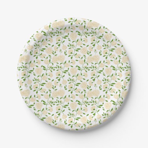 Yellow Greenery Dandelion Wildflower Garden Paper Plates