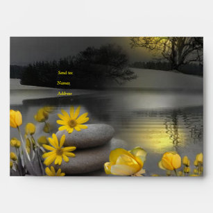 Yellow & Grey 2021 color 'Wedding' Sunset décor Envelope