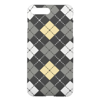 Yellow Grey and White Argyle Pattern iPhone 8 Plus/7 Plus Case