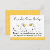 Yellow & Grey Bumble Bee Book Request Cards (Front/Back)