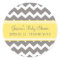 Yellow Grey Chevron Baby Shower Favor Stickers