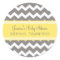 Yellow Grey Chevron Baby Shower Favor Stickers