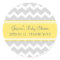 Yellow Grey Chevron Baby Shower Favor Stickers