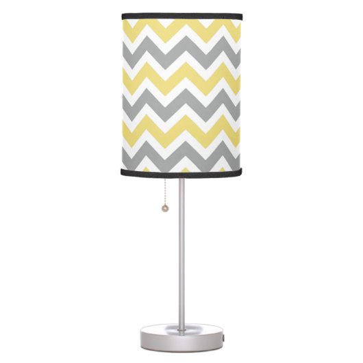 Yellow & Grey Chevron Lamp (Right)