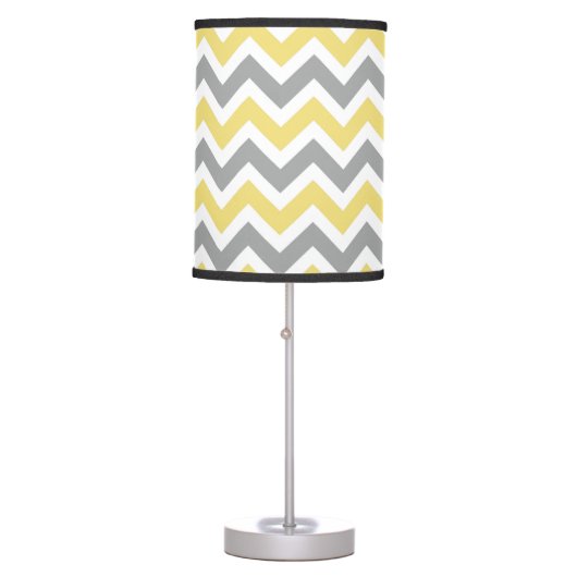 Yellow & Grey Chevron Lamp (Front)