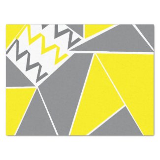 Yellow Grey Chevron Stripe Geometric Pattern