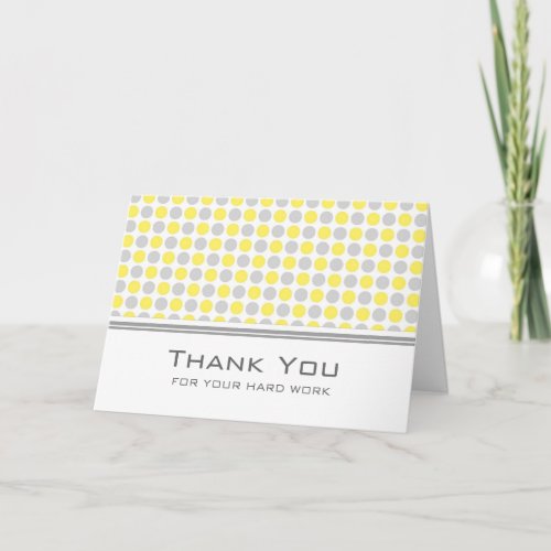 Yellow Grey Dots Employee Anniversary Card