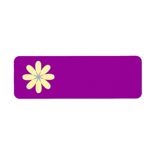 Yellow Grey Flower Label (Front)