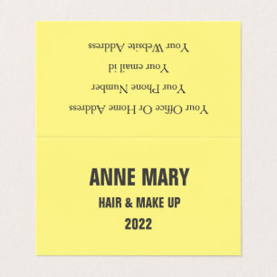 Yellow Grey Gray Beauty Hair Salon 2022 Business Card