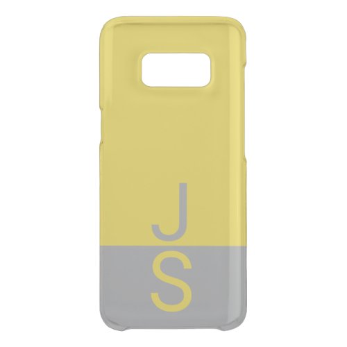 Yellow  Grey Modern Initials Monogram Uncommon Samsung Galaxy S8 Case