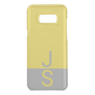 Yellow & Grey Modern Initials Monogram Uncommon Samsung Galaxy S8+ Case
