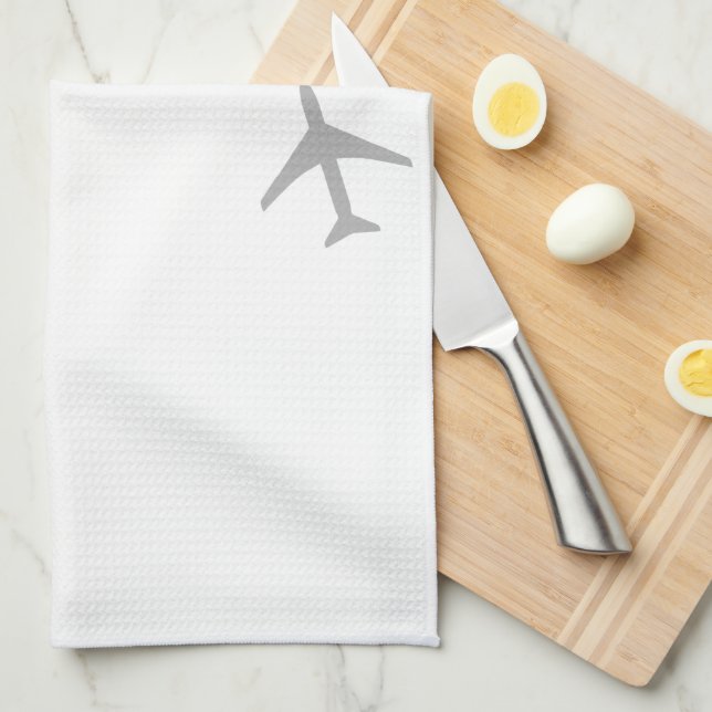 Yellow Grey Planes Airplanes Aviation Fly Kitchen Towel (Quarter Fold)