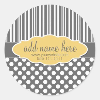 Yellow & Grey Product Label by TO_photogirl at Zazzle