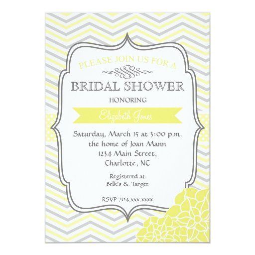 Gray Bridal Shower Invitations 3