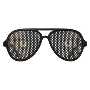 Yellow Grey Wolf Eyes - Wildlife Aviator Sunglasses