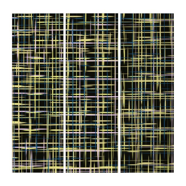 Yellow Grid Lines Art Pattern (Front)