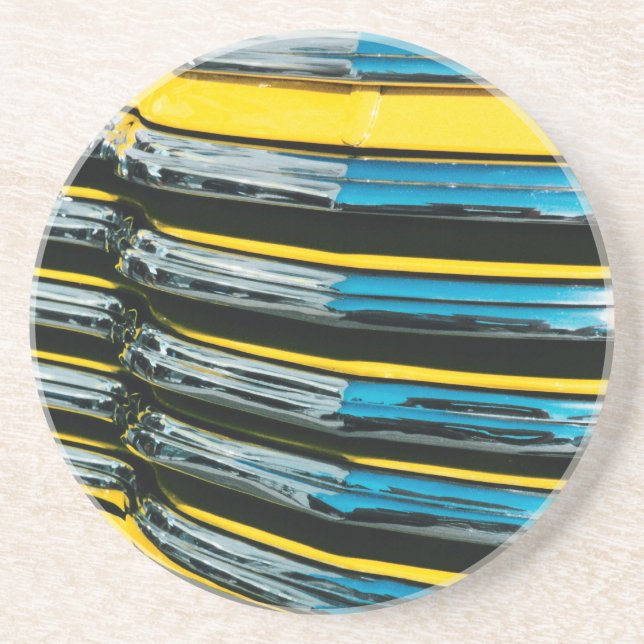 Yellow Grill Sandstone Coaster (Front)
