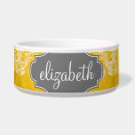 Yellow Grunge Damask Pattern with Custom Text<br><div class="desc">A vintage pattern with a chalkboard and lace design. Look closely to the flowers and leaves.A trendy design with jewel tone colors and elegance. Items are easier to customize when you replace all text and photos first. If your art still needs to be adjusted, click on the Customize This button....</div>