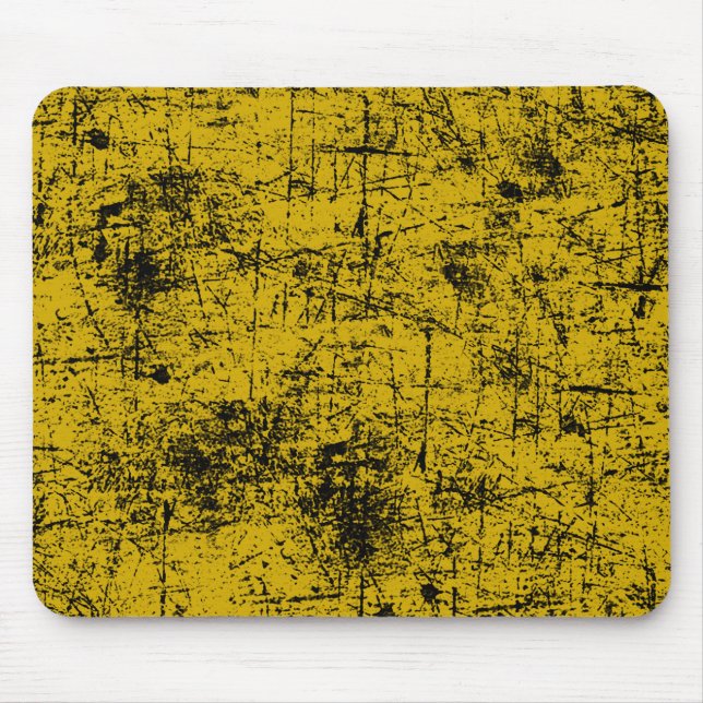 Yellow Grunge Mouse Pad (Front)