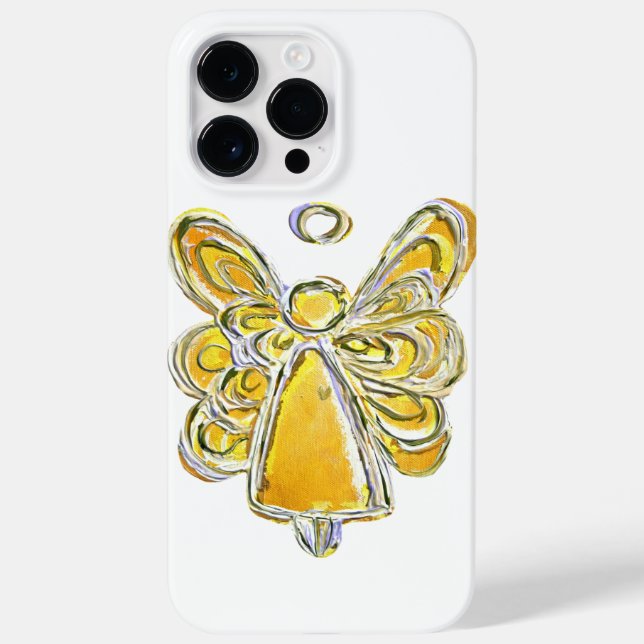 Yellow Guardian Angel Art Custom iPhone Case (Back)
